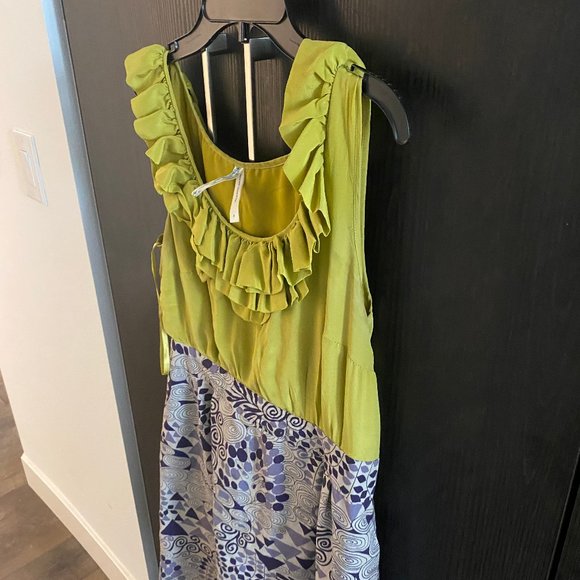 Maeve Green Sleeveless Seaside Fields Dress - Picture 4 of 5